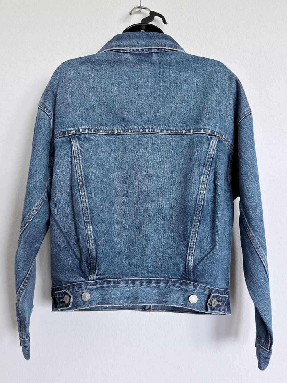 Levi's Premium 90's Trucker Distressed Denim Jacket Unisex Grunge Blue XS NWT - Picture 2 of 15